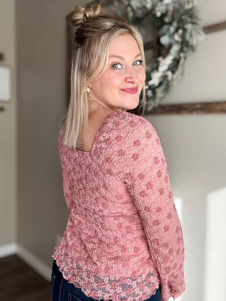 PREORDER Sweet Peony Lace Blouse