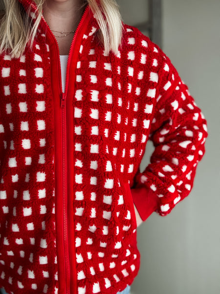 PREORDER Malli Plaid Sherpa Jacket
