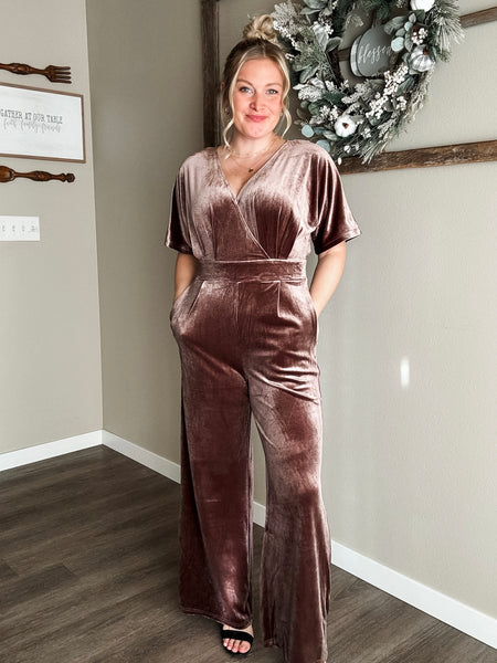 Evella Velvet Jumpsuit