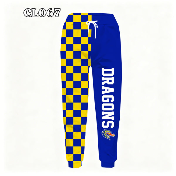 PREORDER Spiritwear Checkered Split Leg Bottom - DRAGONS