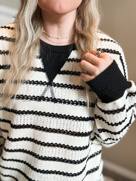 Bryn Stripe Knit Pullover
