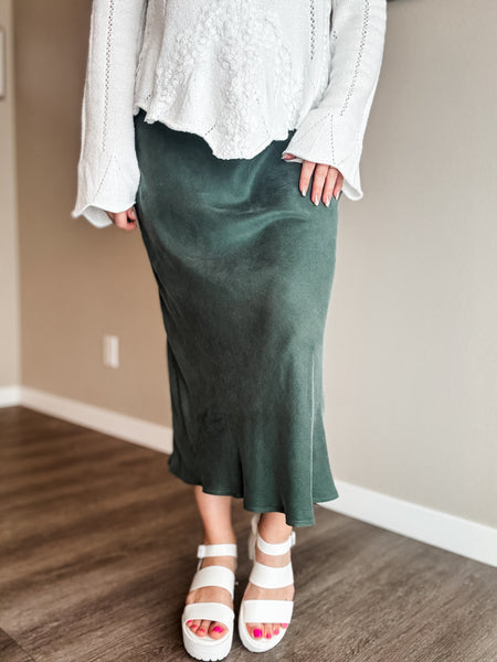 Ciela Suede Midi Skirt
