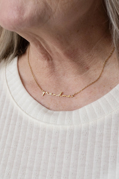Keepsake Script Necklace