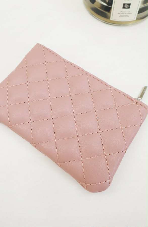 Lia Quilted Zipper Wallet