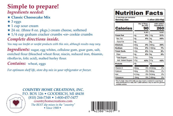 Classic Cheesecake Mix