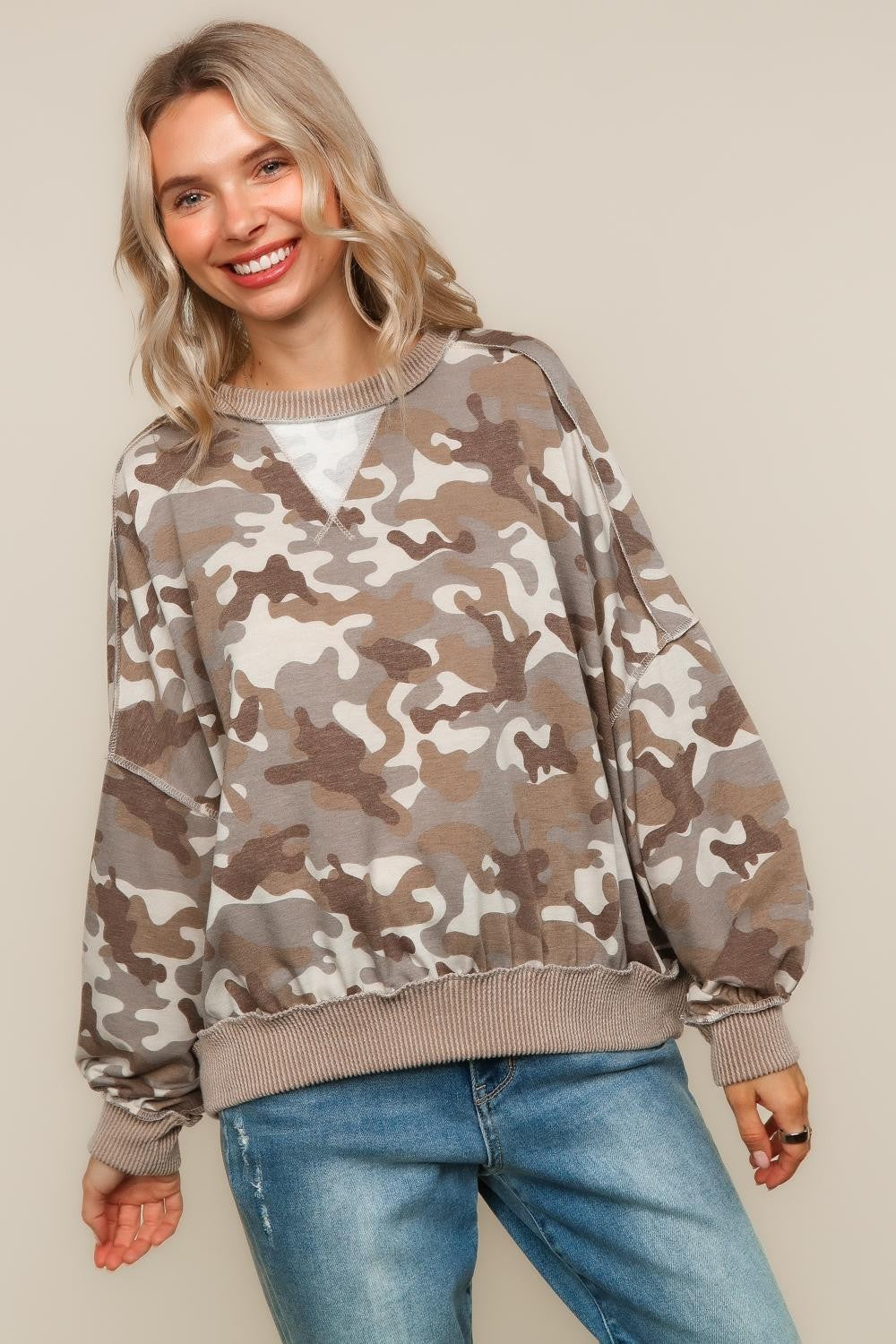 Ashlyn Camo Pullover