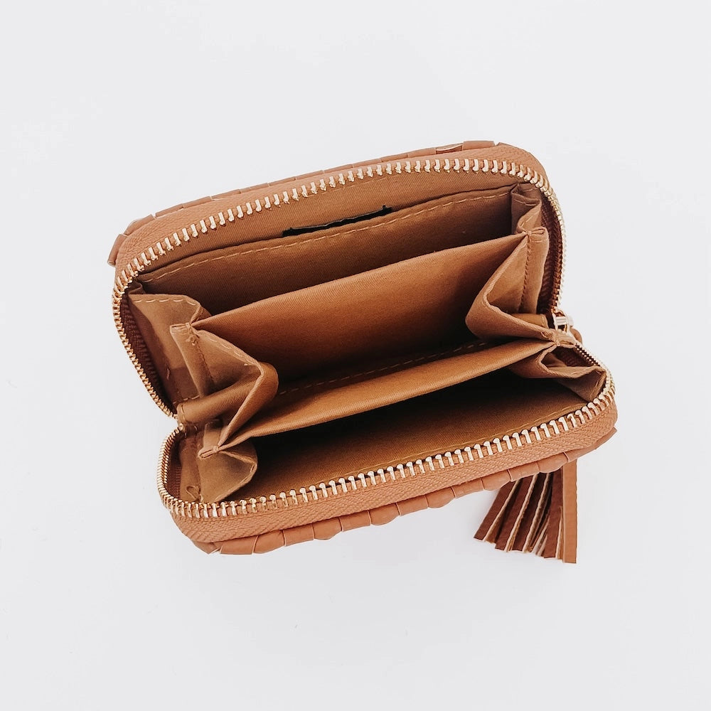 Wynona Woven Wallet - Brown