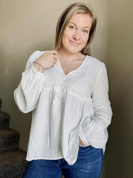 Marnie Babydoll Gauze Top