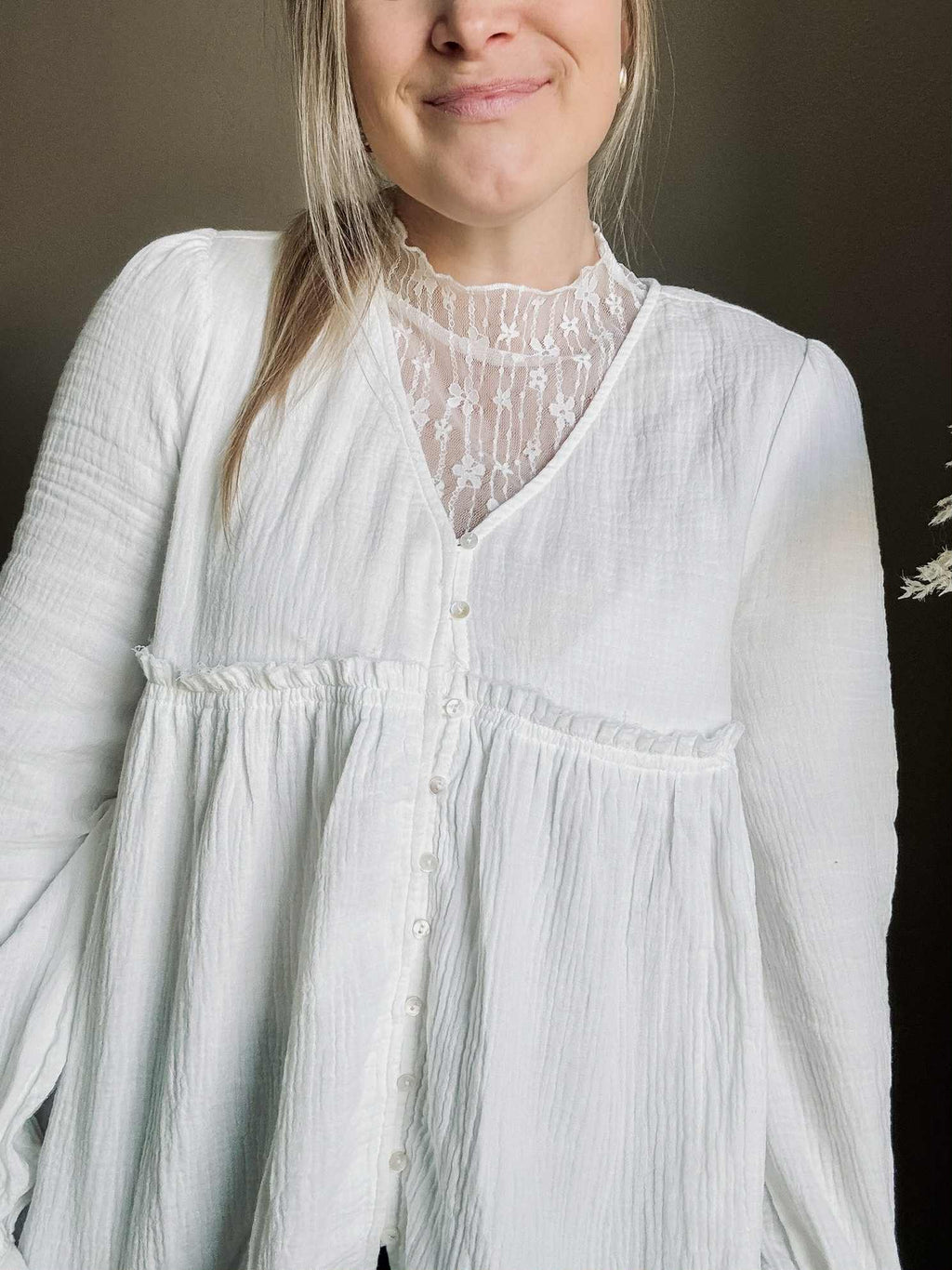 Marnie Babydoll Gauze Top