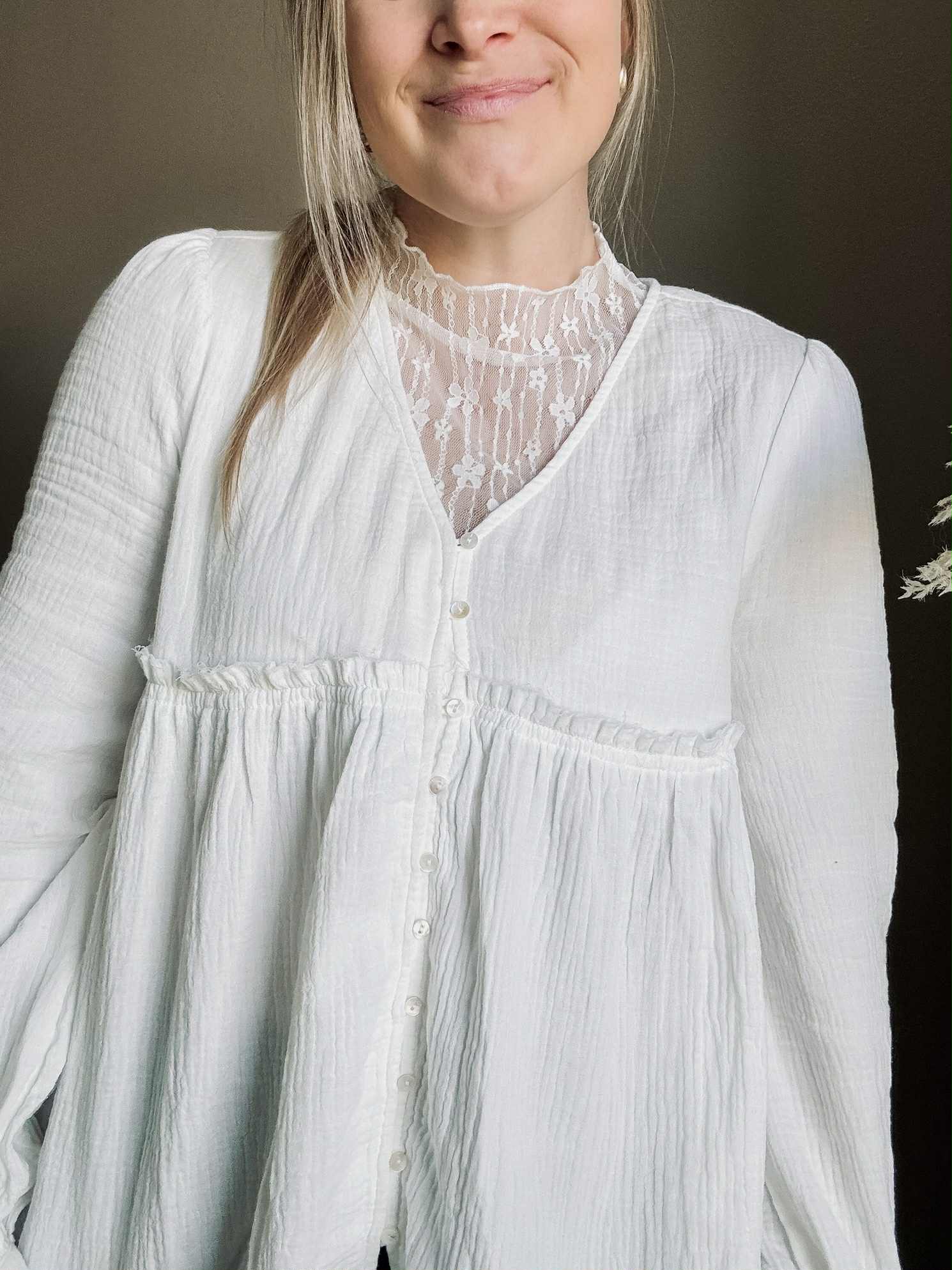 Marnie Babydoll Gauze Top