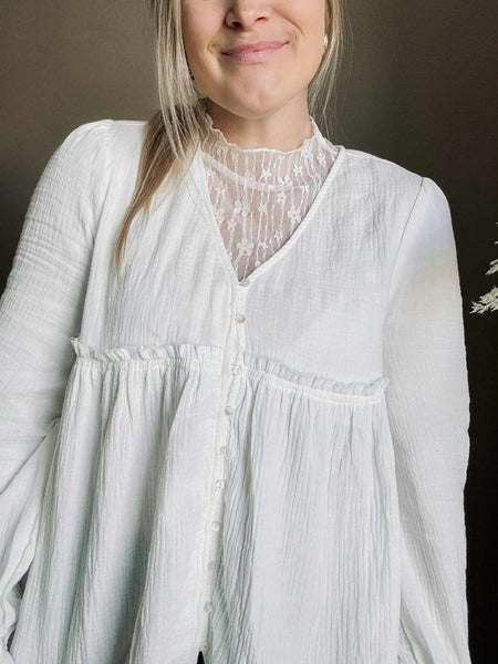 Marnie Babydoll Gauze Top