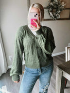 Langley Crochet Cardigan - SIZE MEDIUM