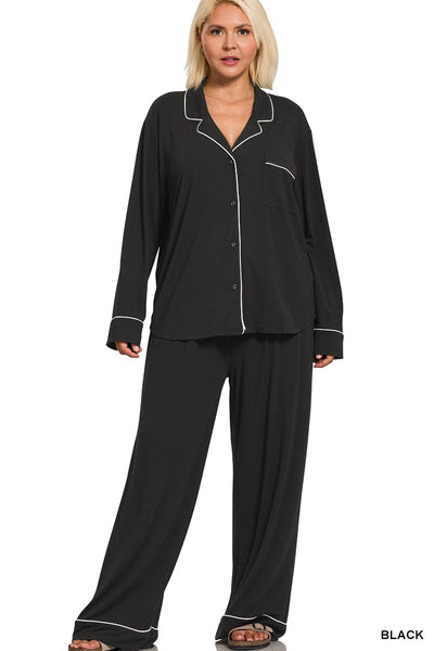 Laila Pajama Set - Black