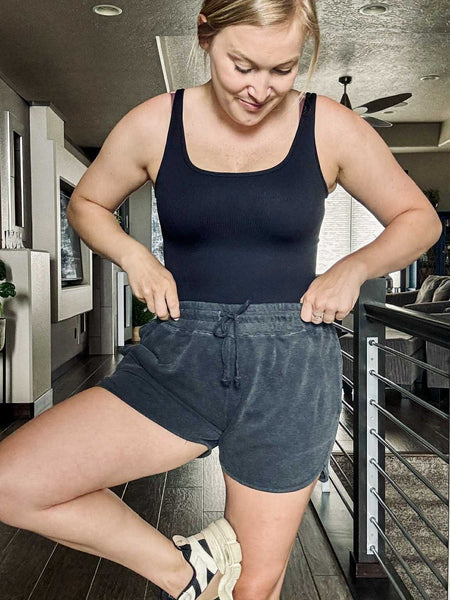 Laynee Drawstring Shorts - Black