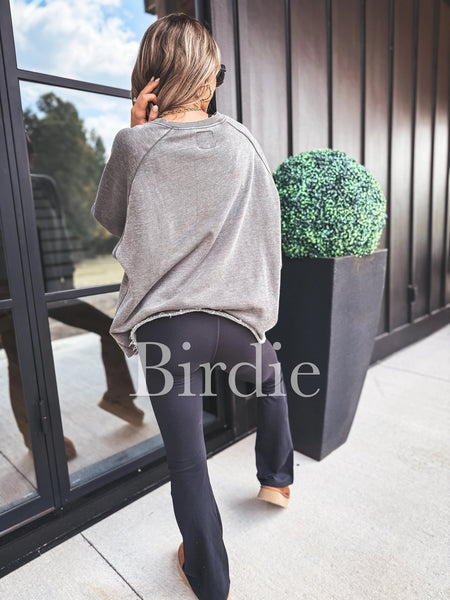 Serene Raw Hem Pullover - SIZE LARGE