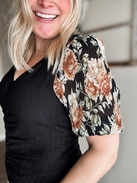 Carissa Floral Puff Sleeve Top