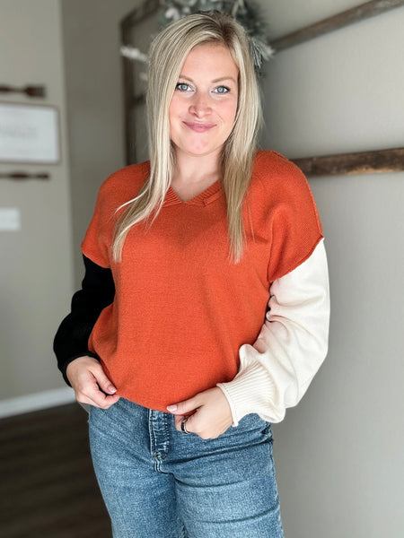 Cider Colorblock Sweater - SIZE MEDIUM