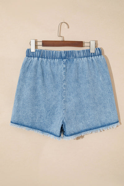 PREORDER Emberly Frayed Denim Shorts