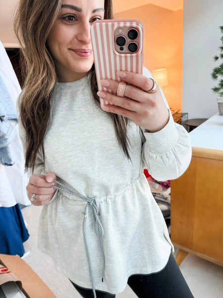 Vella Cinched Waist Pullover - SIZE LARGE