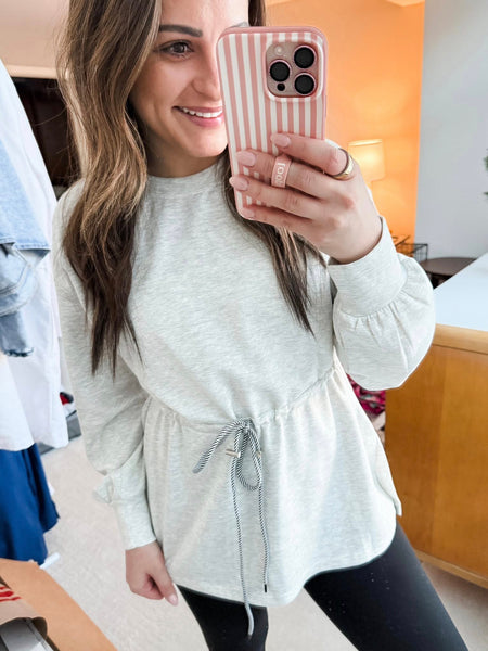 Vella Cinched Waist Pullover - SIZE LARGE