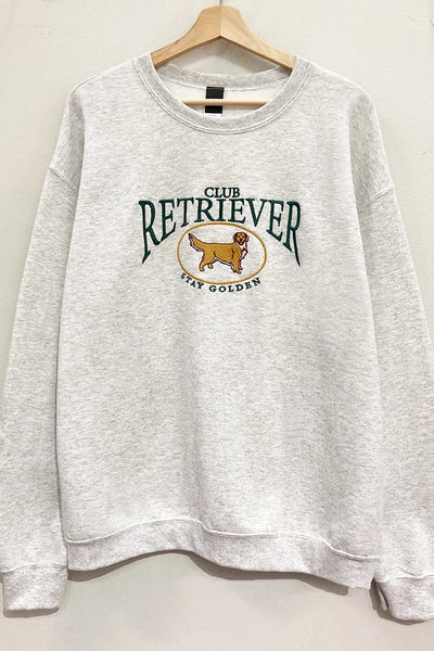Retriever Club Embroidered Sweatshirt - SIZE S/M
