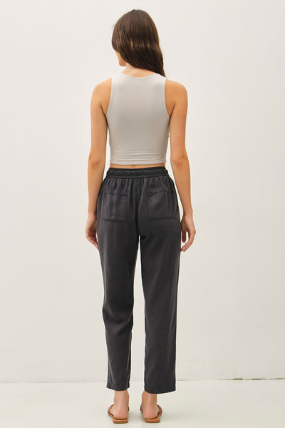 Avery Tapered Tencel Pant - Charcoal