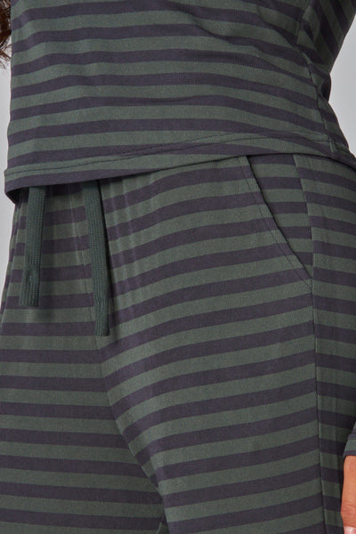 Megan Stripe Lounge Set - Navy