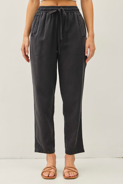 Avery Tapered Tencel Pant - Charcoal