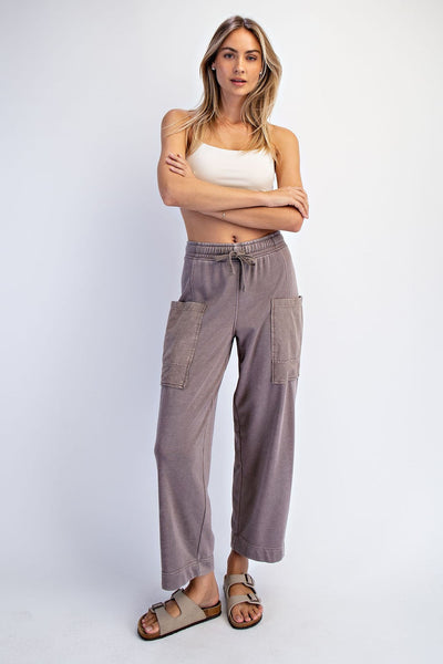 Laela French Terry Cargo Pant - Mocha