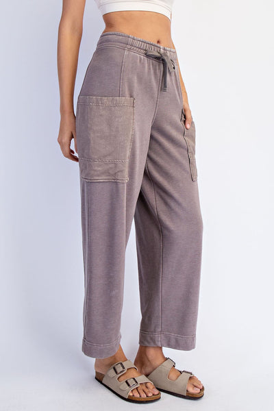 Laela French Terry Cargo Pant - Mocha