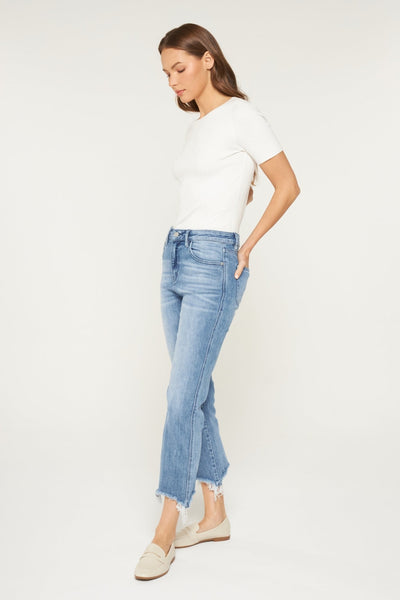 Milly Cropped Raw Hem Jeans