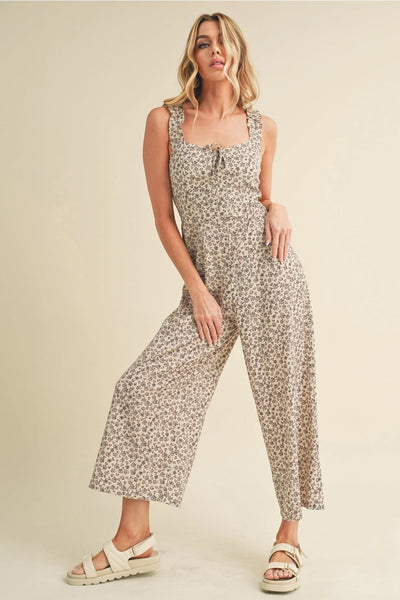 Tilly Floral Jumpsuit - Ivory