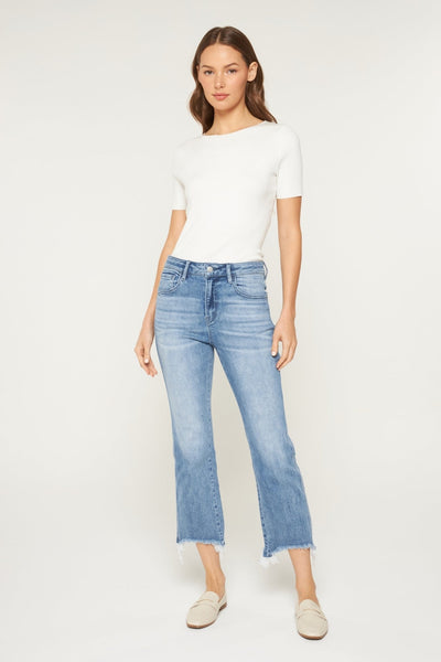Milly Cropped Raw Hem Jeans
