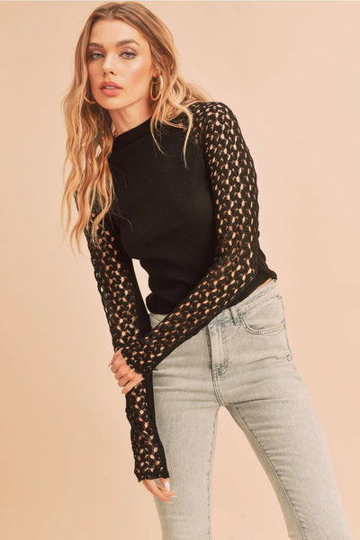 Gabriella Lace Sleeve Top