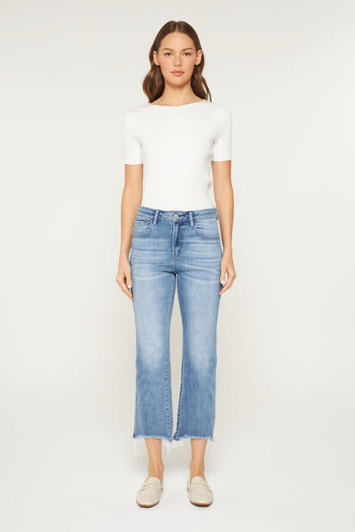 Milly Cropped Raw Hem Jeans