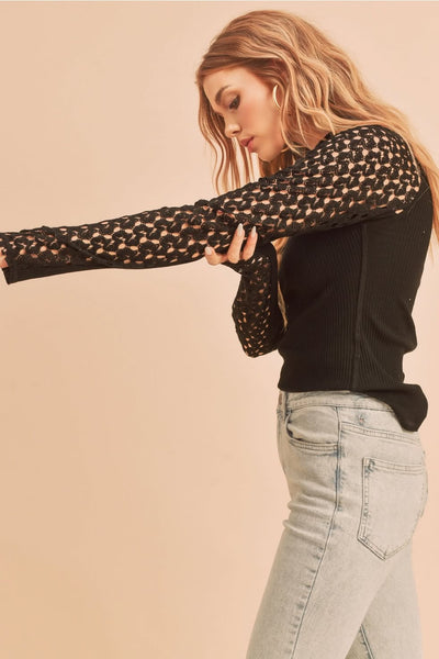 Gabriella Lace Sleeve Top