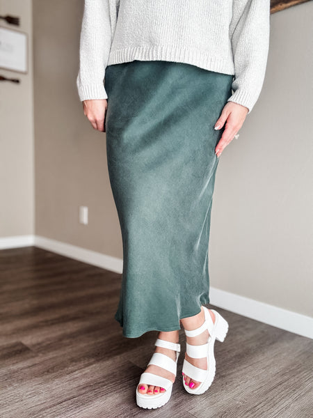 Ciela Suede Midi Skirt