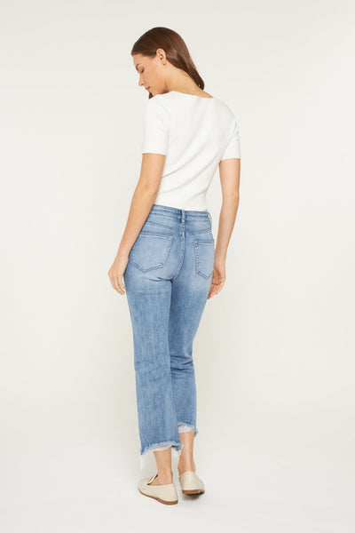 Milly Cropped Raw Hem Jeans