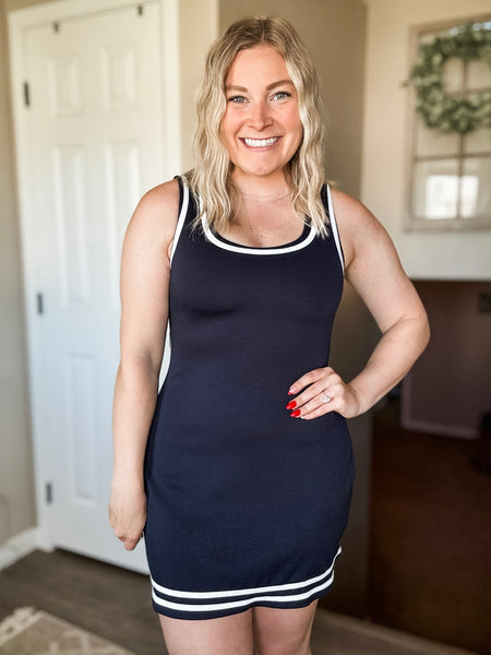 Fairway Social Skort Dress - Navy