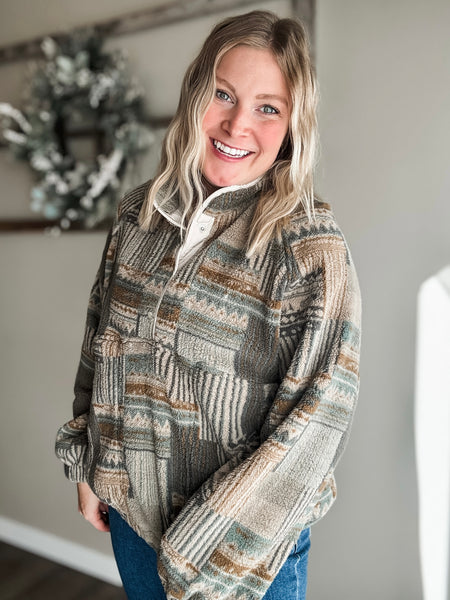 PREORDER Taos Aztec Sherpa Pullover