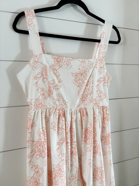 Chloe Sleeveless Midi Dress - Orange