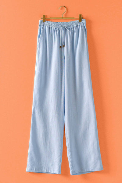 Darcy Linen Pants - Blue