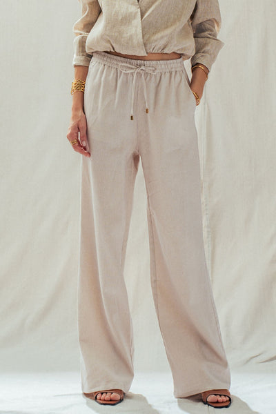 Darcy Linen Pants - Natural