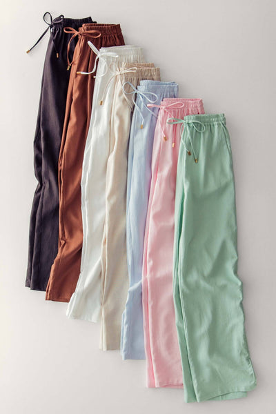 Darcy Linen Pants - Mint