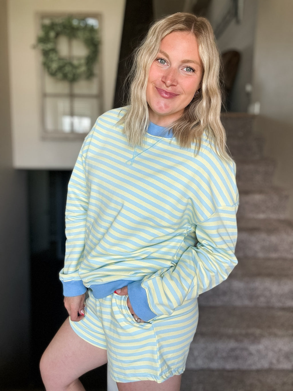 Tansy Stripe Lounge Set - SIZE MEDIUM