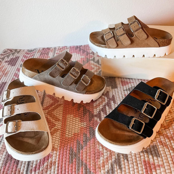 Triple Threat Sandal - Cream