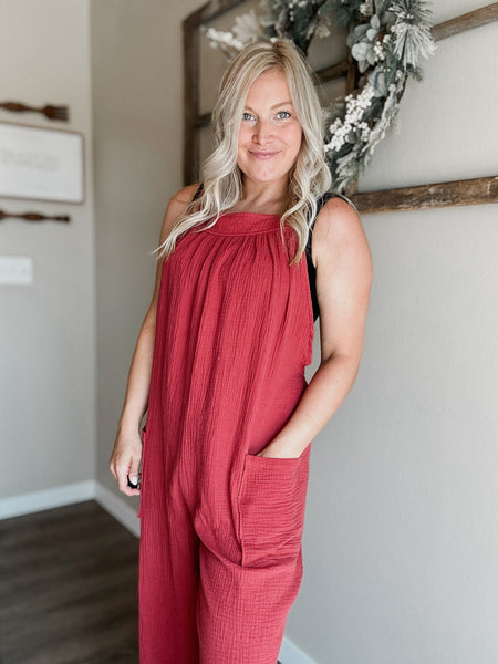 Scarlett Knotted Back Jumpsuit - SIZE MEDIUM
