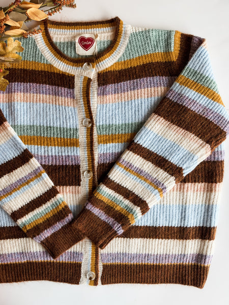 Faye Stripe Knit Cardigan