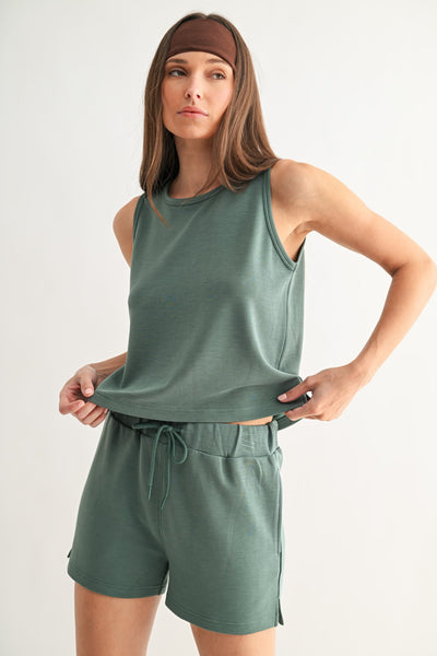 Jada Active Tank & Short Set - Green - SIZE SMALL
