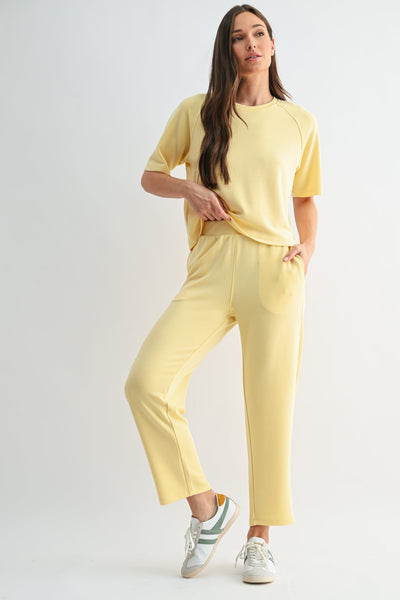 Laguna Cropped Pants - Yellow